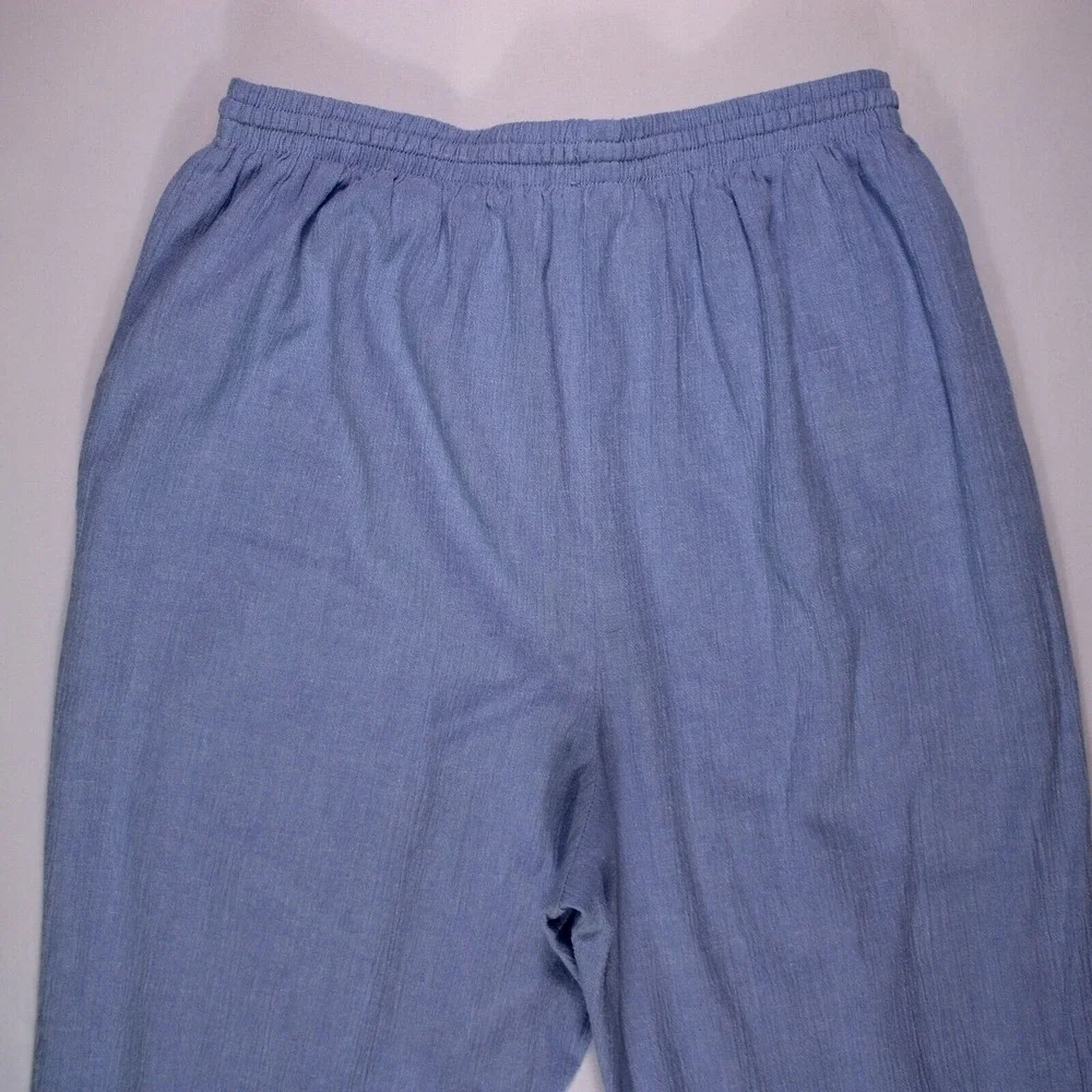 Alfred Dunner Pants Womens Size 12 Blue Pull‎ On Pants  - (26.5 x 26)